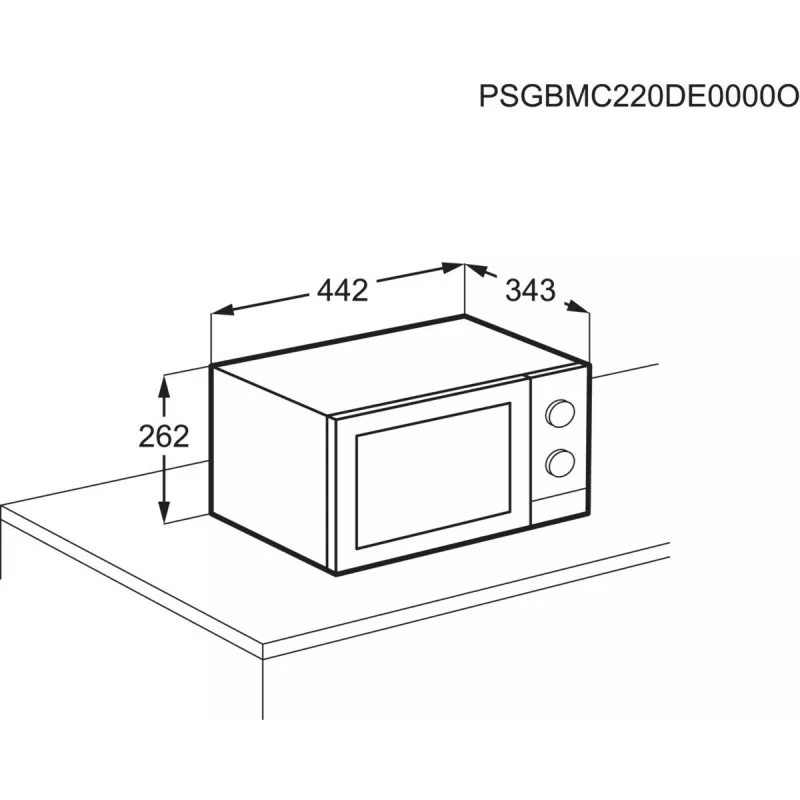 Microondas con grill compacto Electrolux EMZ421MMTI — 800 W, 20 l, titanio, plato giratorio de 270 mm