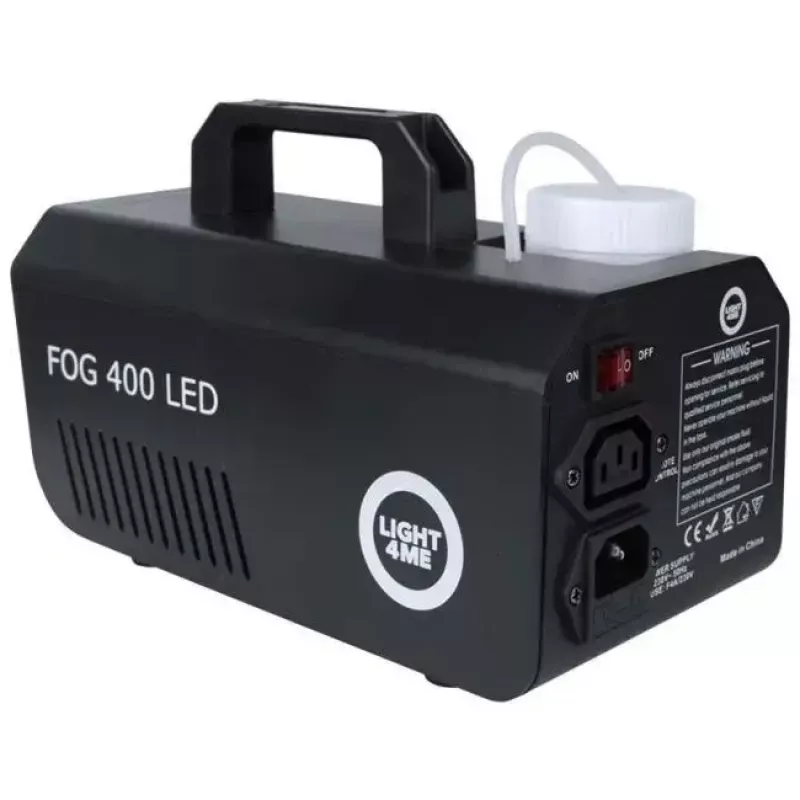 Light4Me GIG Set 1 set de máquina de humo, 400 W, efecto de luz LED 4 en 1, 1 litro de líquido de humo