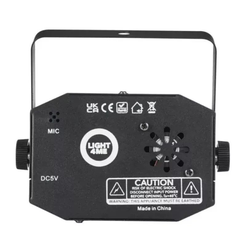Light4Me GIG Set 1 set de máquina de humo, 400 W, efecto de luz LED 4 en 1, 1 litro de líquido de humo