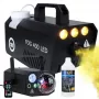 Máquina de niebla Light4Me GIG SET 1 400W LED – generador de niebla con iluminación LED de 400W, IP20, el set incluye generador de humo y niebla