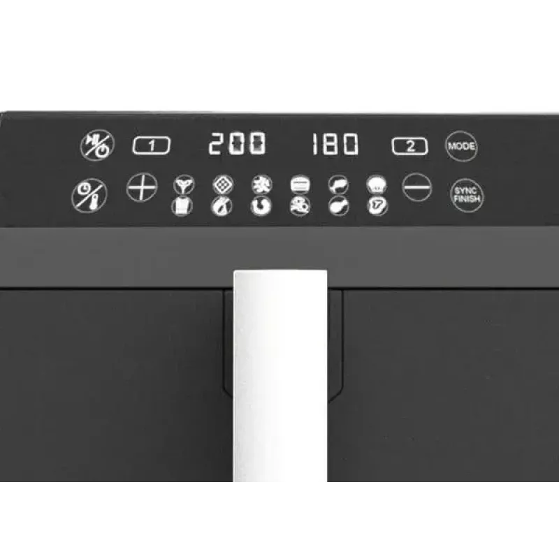 Freidora de aire eléctrica Maestro MR-761, 10 L de capacidad, 2400 W, 12 programas, 80–200 °C, doble construcción, negra