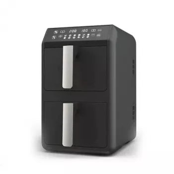 Freidora de aire eléctrica Maestro MR-761, 10 L de capacidad, 2400 W, 12 programas, 80–200 °C, doble construcción, negra