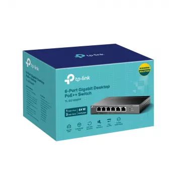 TP-Link switch de sobremesa Gigabit de 6 puertos con 3 puertos PoE+ y 1 puerto PoE++