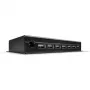 Lindy 42794 hub USB 2.0 industrial de metal de 7 puertos, 480 Mbit/s, orejetas de montaje, fuente de alimentación externa, negro