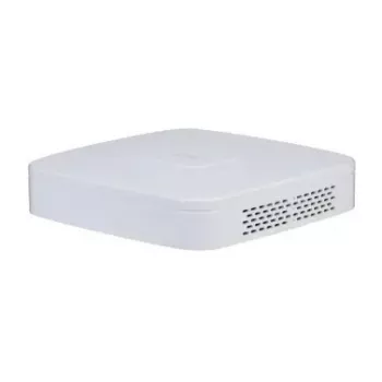 Grabador de vídeo en red DAHUA NVR4104-P-EI — NVR de 4 canales, hasta 3840×2160, SATA HDD, 1U, blanco