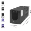 Qoltec UPS 53776 Line-Interactive 1,5 kVA 900 W 4 salidas AC