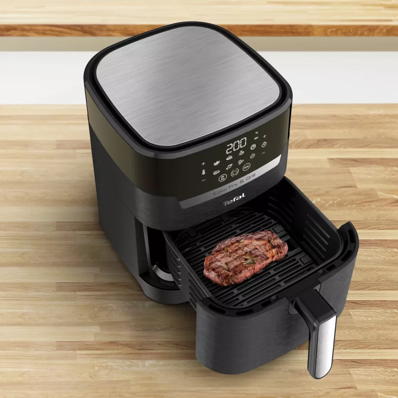 Tefal Easy Fry & Grill EY5058 Freidora de aire caliente individual 4,2 L de pie 1550 W Negro