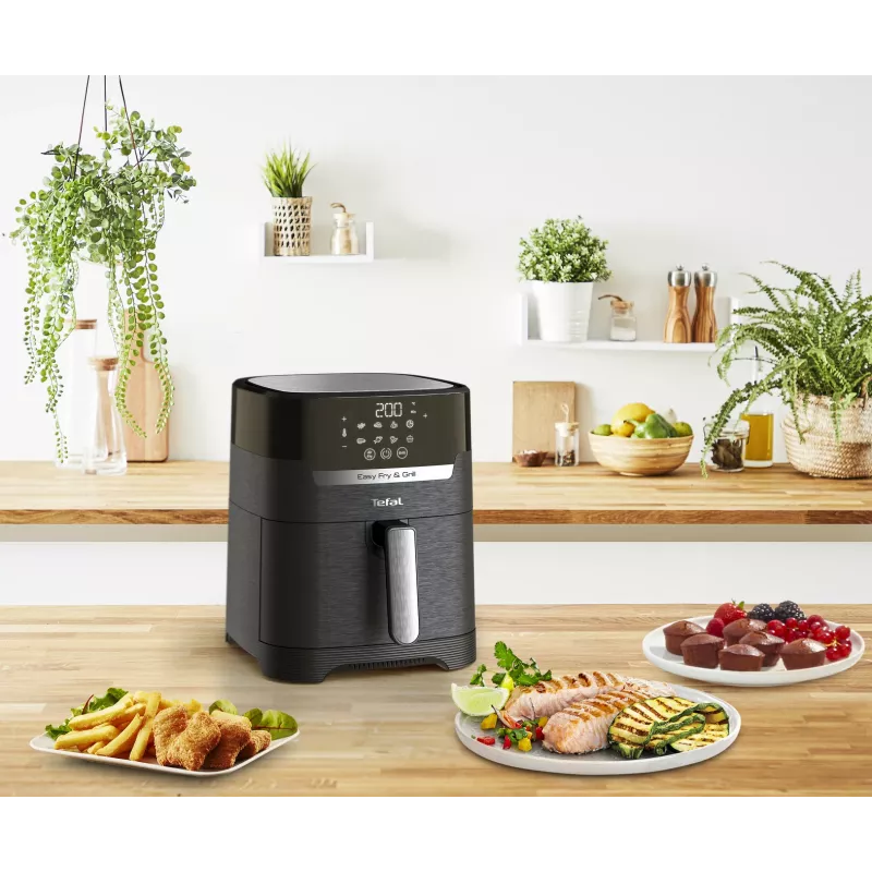 Tefal Easy Fry & Grill EY5058 Freidora de aire caliente individual 4,2 L de pie 1550 W Negro