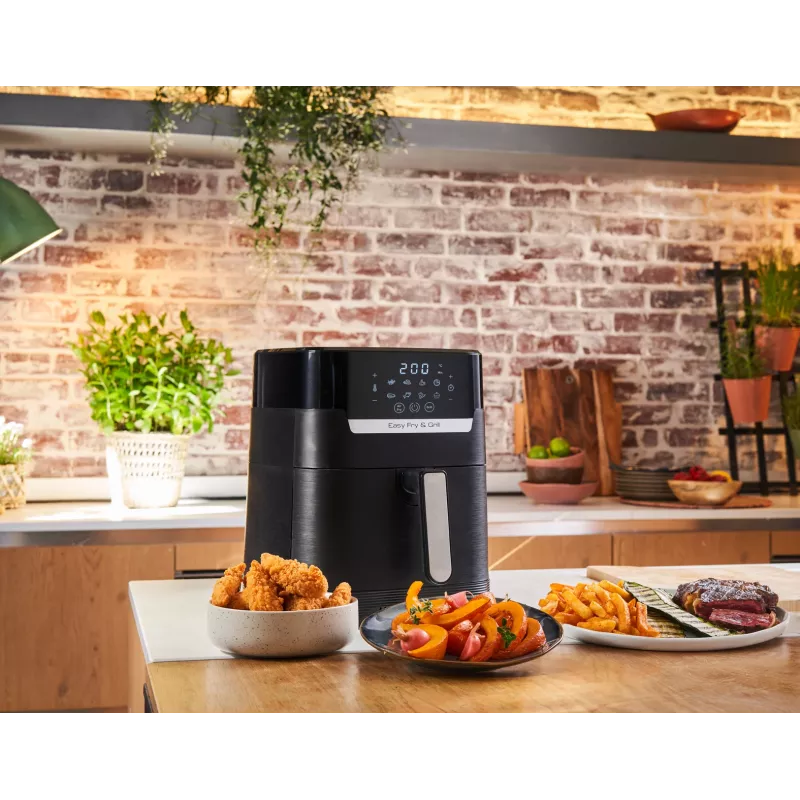 Tefal Easy Fry & Grill EY5058 Freidora de aire caliente individual 4,2 L de pie 1550 W Negro