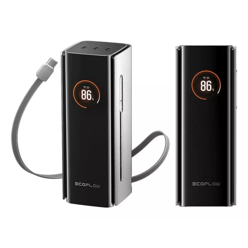 Batería externa EcoFlow RAPID Pro 20000 mAh litio 230W, 3× USB-C, negra