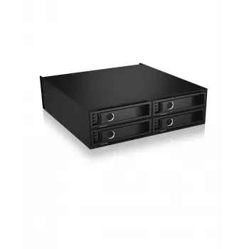 ICY BOX - IB-2242U2K - Backplane, 4x U.2 2,5 NVMe SSD (6-15 mm) para 1x bahía 5,25 - black