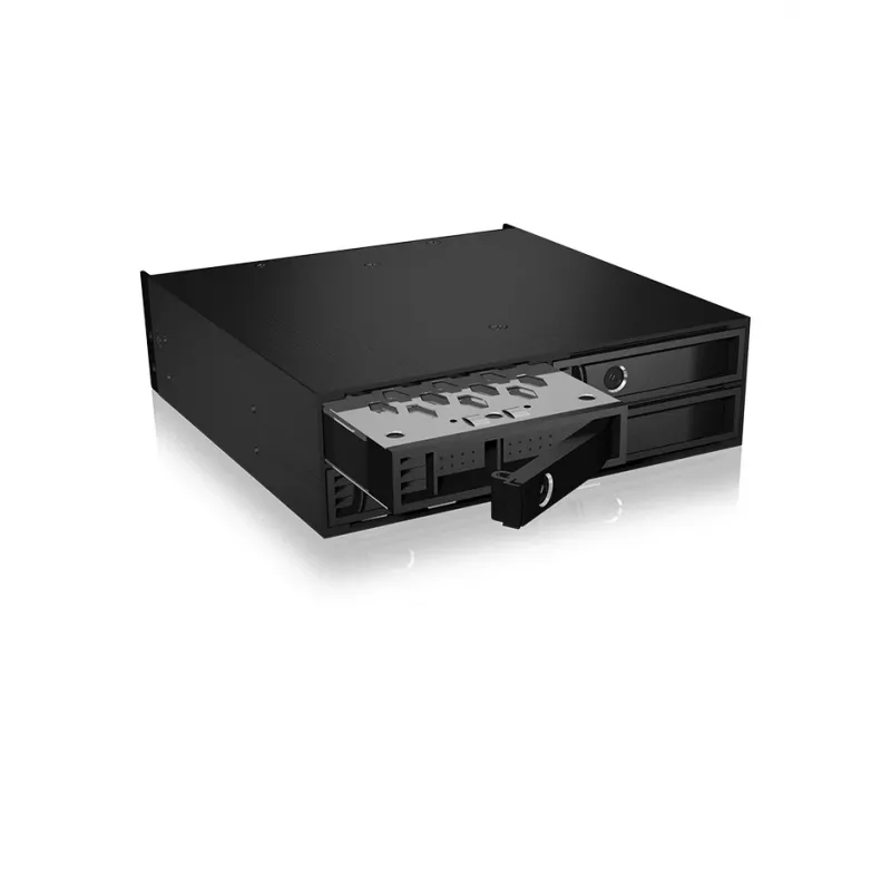 ICY BOX - IB-2242U2K - Backplane, 4x U.2 2,5 NVMe SSD (6-15 mm) para 1x bahía 5,25 - black