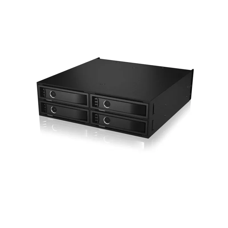 ICY BOX - IB-2242U2K - Backplane, 4x U.2 2,5 NVMe SSD (6-15 mm) para 1x bahía 5,25 - black