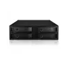 ICY BOX - IB-2242U2K - Backplane, 4x U.2 2,5 NVMe SSD (6-15 mm) para 1x bahía 5,25 - black