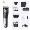 Braun BeardTrimmer 9 BT9560 Recortadora de barba Batería 52 2 cm Húmedo y seco Negro, Plata