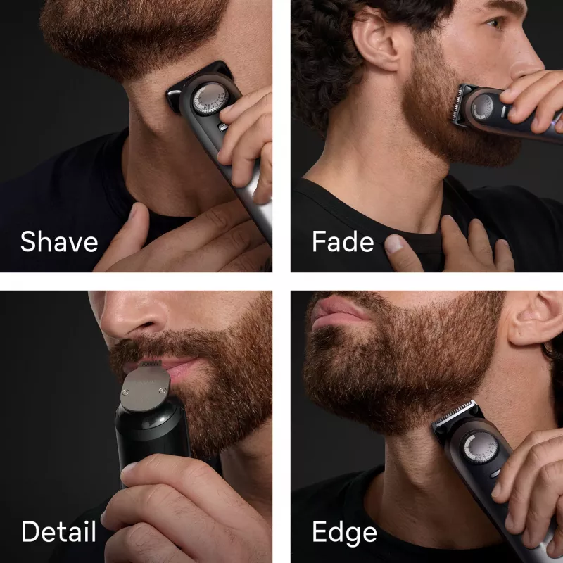 Braun BeardTrimmer 9 BT9560 Recortadora de barba Batería 52 2 cm Húmedo y seco Negro, Plata