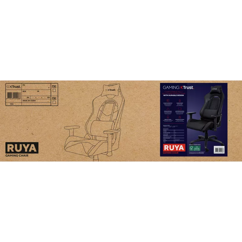 Trust GXT 714 RUYA Silla gaming universal negra