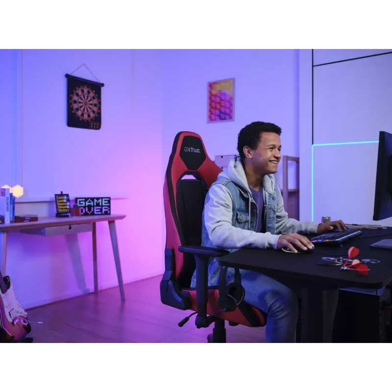 Trust GXT 714 RUYA Silla gaming universal negra, roja
