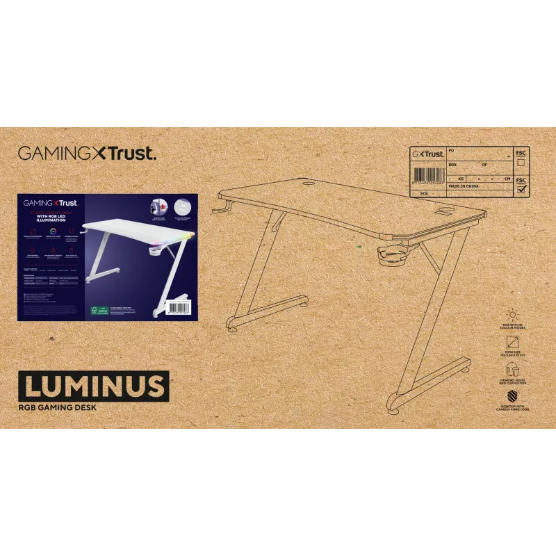 Trust GXT 709W LUMINUS blanco