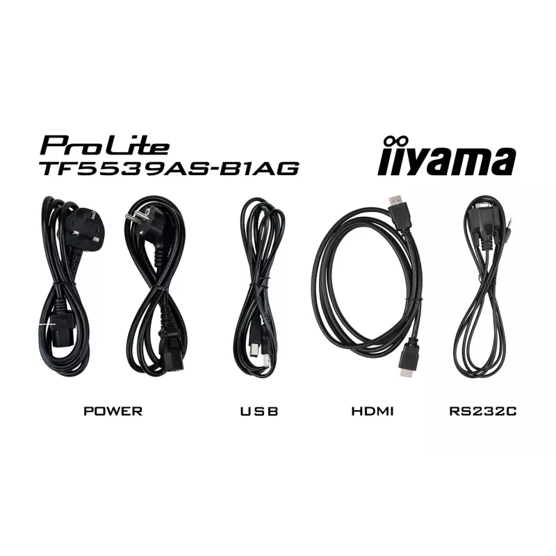 iiyama TF5539AS-B1AG Pantalla signage diseño kiosco 138,7 cm (54,6 inch) LED 435 cd/m² 4K Ultra HD negro pantalla táctil procesador integrado Android 11 24/7
