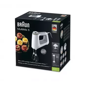 Braun MultiMix 5 HM 5137 Batidora de mano 750 W gris, blanco