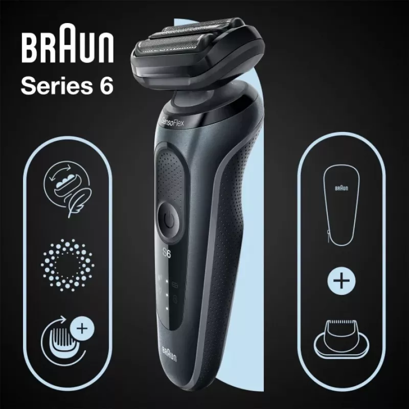 Braun Series 6 61-N1200s Afeitadora de lámina recortadora negra