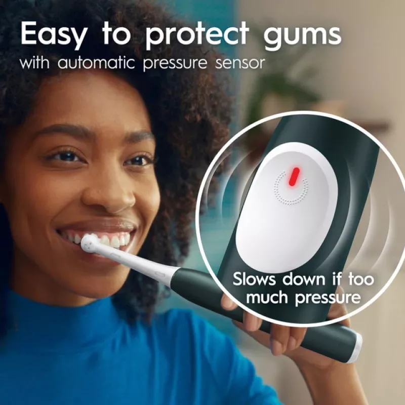 Cepillo de dientes eléctrico BRAUN Oral‑B iO Series 2 verde recargable con estuche de viaje