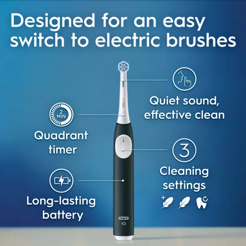 Cepillo de dientes eléctrico BRAUN Oral‑B iO Series 2 verde recargable con estuche de viaje
