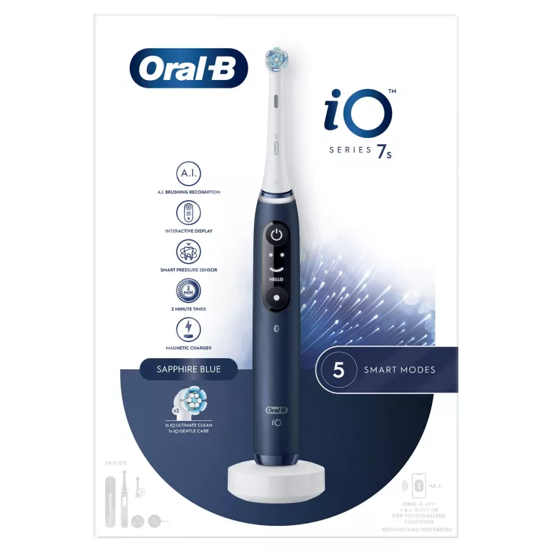 Oral-B iO 7S Cepillo de dientes oscilante para adultos azul, blanco