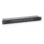 Patch panel blindado Equip 16 puertos Cat.6, Negro, RJ-45, Oro, Cat6, montaje en rack, 1U, Negro