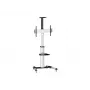 Equip 650602 carro para pantalla LFD de 37-70 pulgadas (94-177,8 cm), giro de 90°, VESA máx. 600 x 400 mm, 50 kg, aluminio, negro, blanco