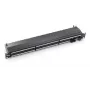 Patch panel blindado Equip 24 puertos Cat.6A, Negro, RJ-45, Oro, Cat6a, montaje en rack, 1U, Negro