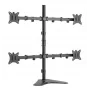 Soporte de sobremesa ajustable Equip para cuatro monitores de 17