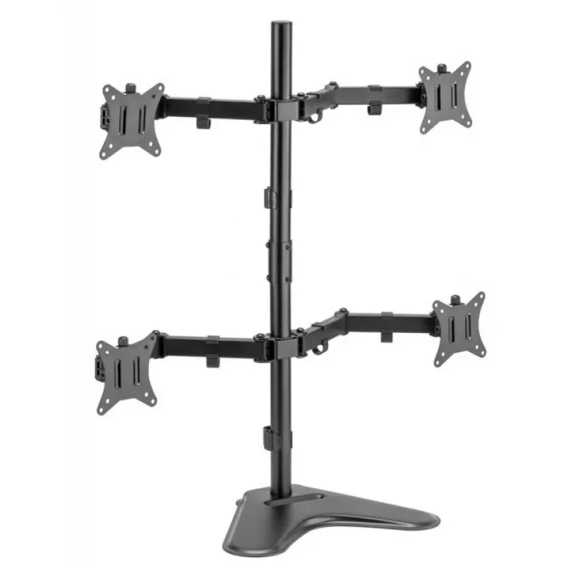 Soporte de sobremesa ajustable Equip para cuatro monitores de 17