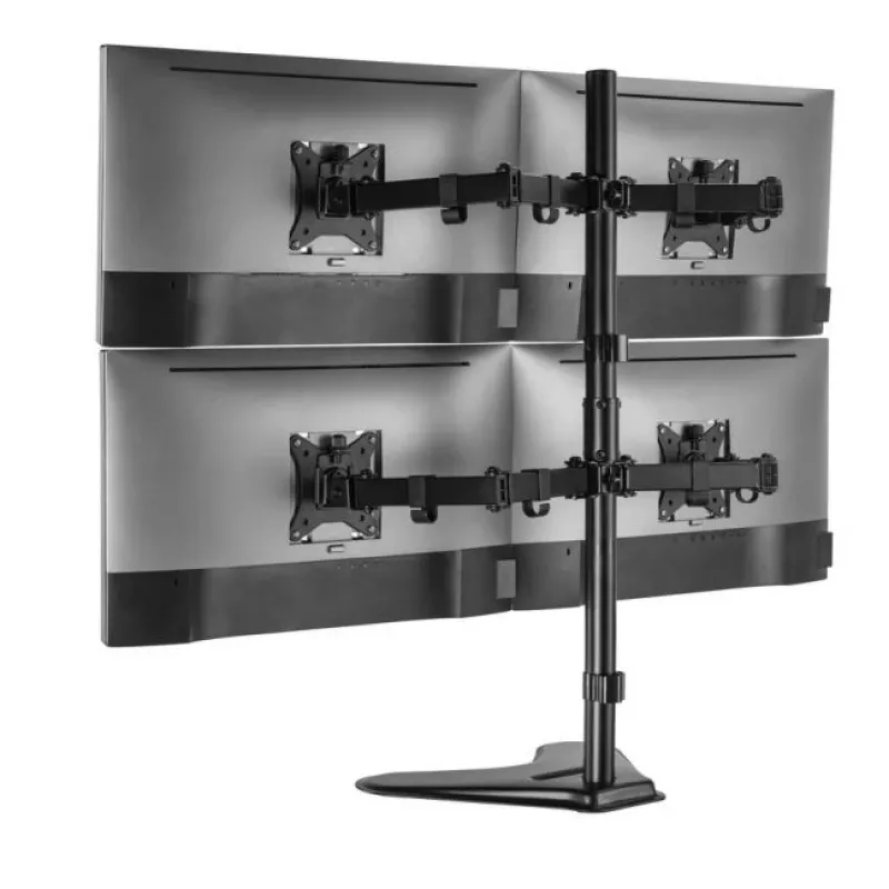 Soporte de sobremesa ajustable Equip para cuatro monitores de 17