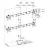 Soporte de sobremesa ajustable Equip para cuatro monitores de 17