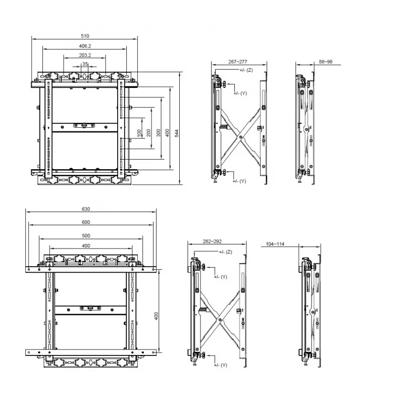 Soporte de pared para TV Push-In-Pop-Out Equip 48,3 cm (19