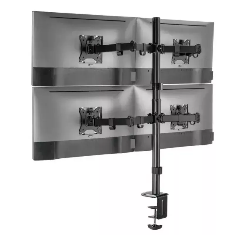 Soporte de sobremesa ajustable Equip para cuatro monitores de 17