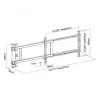Soporte de pared giratorio motorizado para TV Equip 32 inch-75 inch, 50 kg, 81,3 cm (32 inch), 190,5 cm (75 inch), 200 x 200 mm, 600 x 400 mm, Negro
