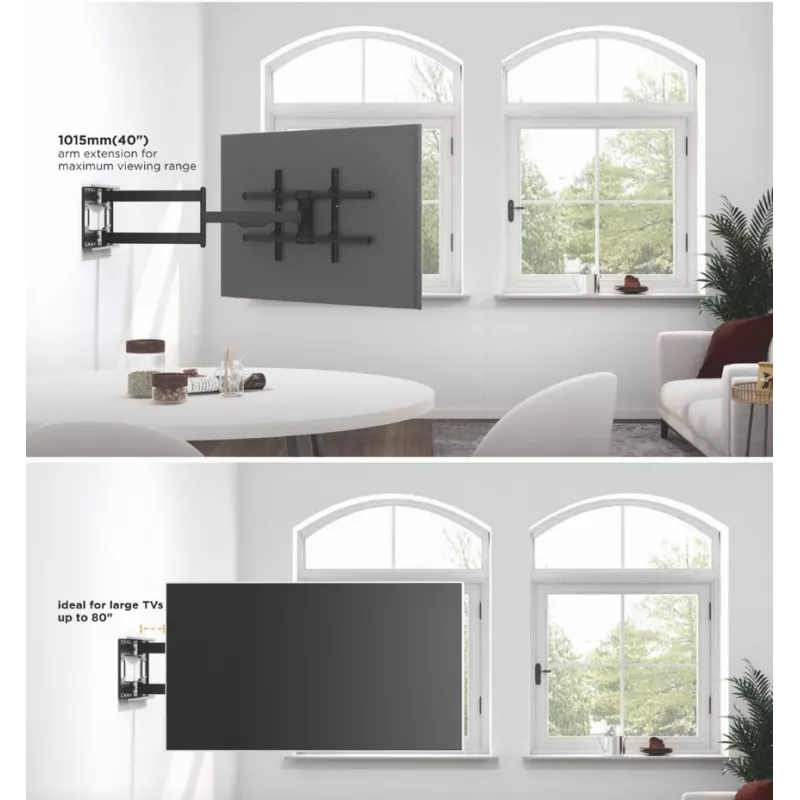 Equip 650327 Soporte de pared para TV de brazo largo y movimiento completo 43