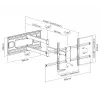 Equip 650327 Soporte de pared para TV de brazo largo y movimiento completo 43