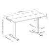 Bastidor de mesa elevable eléctrico Equip 650812, negro, rectangular, plástico