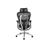 Silla de oficina ergonómica premium Equip con reposacabezas y brazos, negro