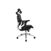 Silla de oficina ergonómica premium Equip con reposacabezas y brazos, negro