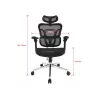 Silla de oficina ergonómica premium Equip con reposacabezas y brazos, negro