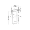 Soporte de pared motorizado fijo Equip 55 inch-100 inch, 139,7 cm (55 inch), 2,54 m (100 inch), 200 x 200 mm, 800 x 600 mm, aluminio, plástico, acero inoxidable, negro