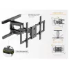 Soporte de pared para TV full-motion Equip 43 inch-100 inch, 200 x 200 mm, 800 x 400 mm, -10 - 5°, -60 - 60°, plástico, acero inoxidable, negro