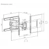 Soporte de pared para TV full-motion Equip 43 inch-100 inch, 200 x 200 mm, 800 x 400 mm, -10 - 5°, -60 - 60°, plástico, acero inoxidable, negro