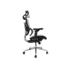 Silla de oficina ergonómica premium Equip con reposacabezas y brazos, gris