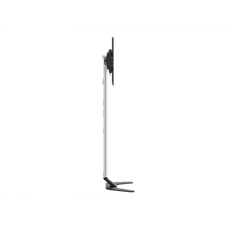Soporte de suelo para TV EQUIP 650614 para pantallas de 37 inch-86 inch, hasta 45 kg, VESA 100x100-600x400, altura 900-1100 mm, inclinación -10° a 5°, plata